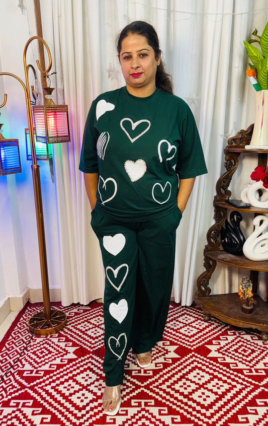 Heart-Print Coord Set