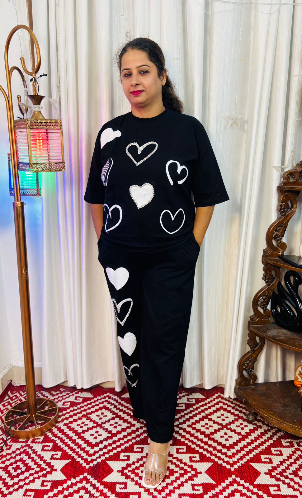 Heart-Print Coord Set