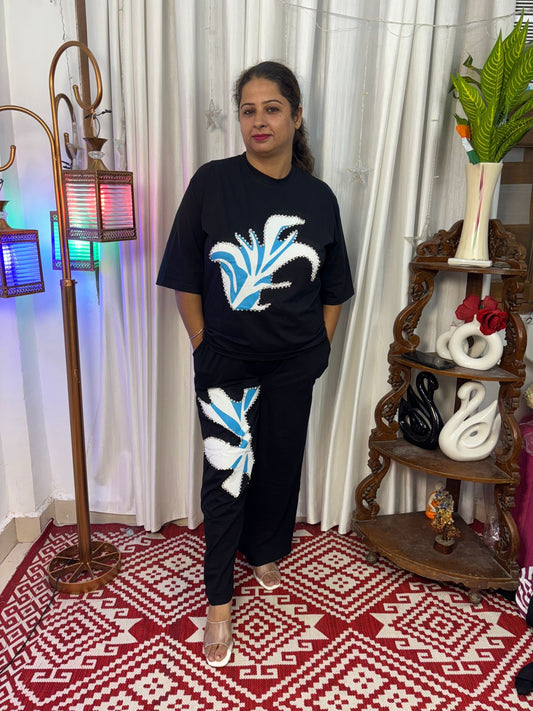 Abstract Embellished Coord Set