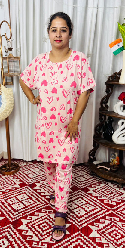 Floral Cotton Night Suit Set