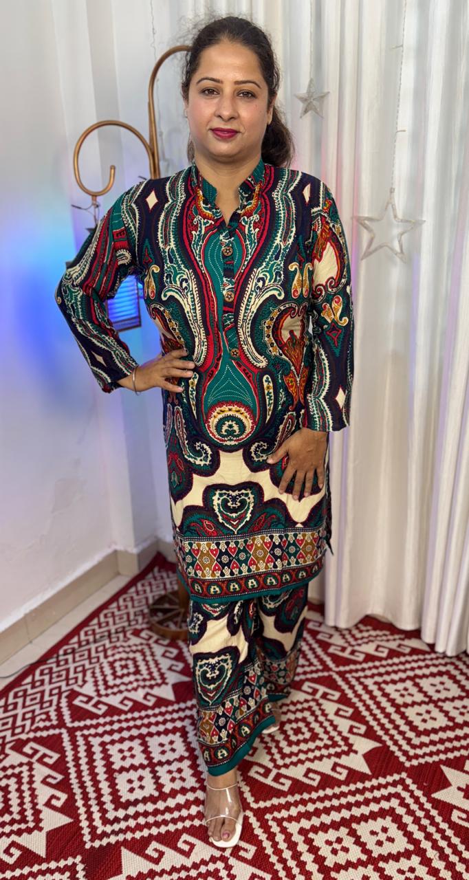 🌺 Riwaayat-e-Rang – Regular Fit Coord Set