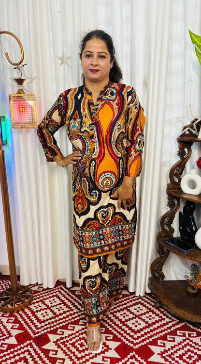 🌺 Riwaayat-e-Rang – Regular Fit Coord Set