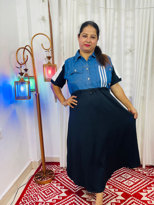 Denim Grace Midi Dress