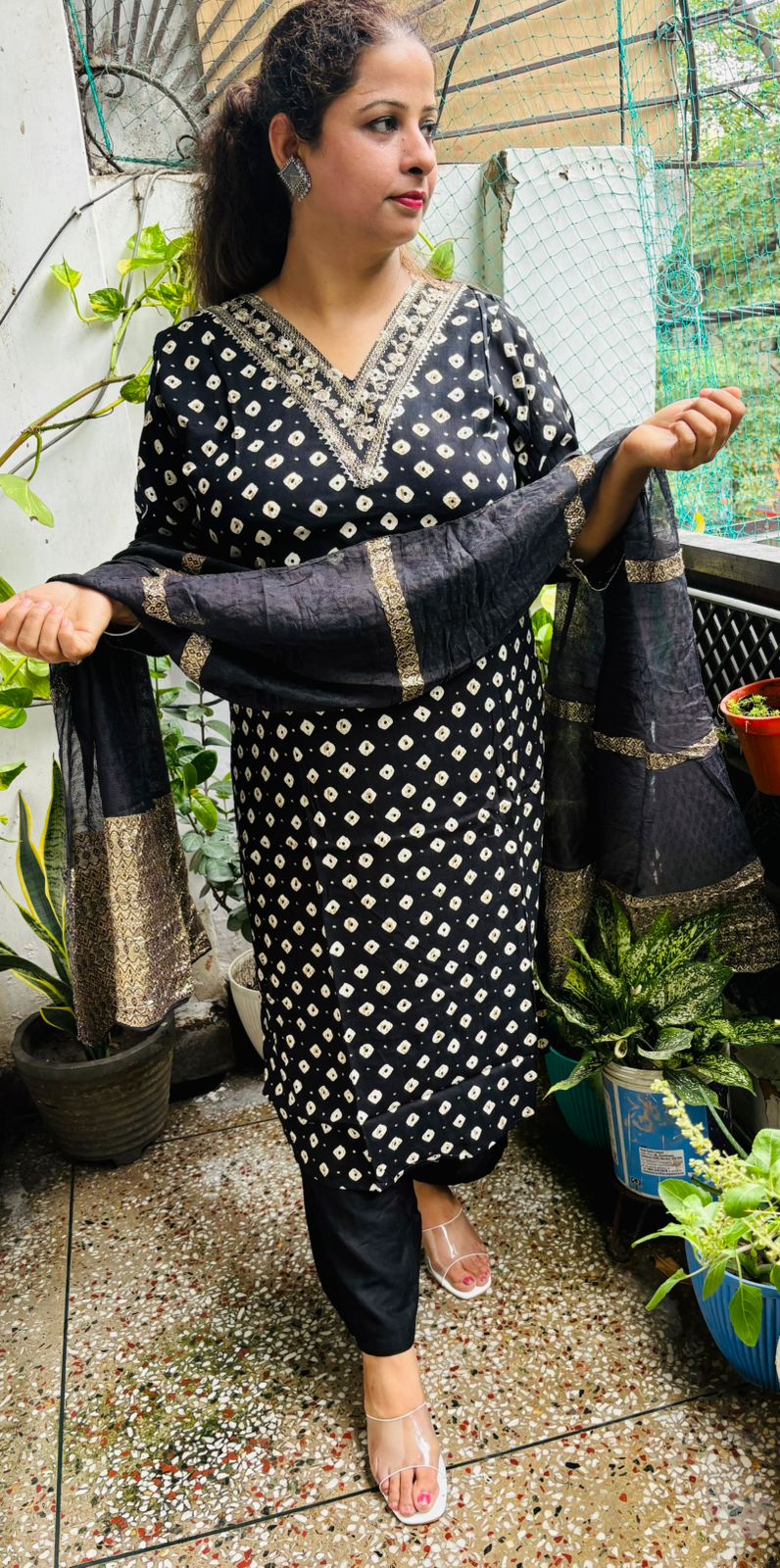 Reyon Cotton Plus-Size Suit Set