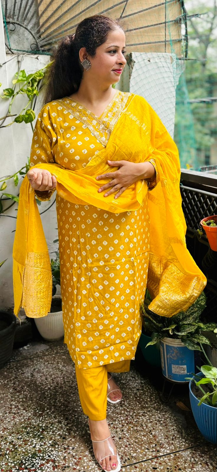 Reyon Cotton Plus-Size Suit Set