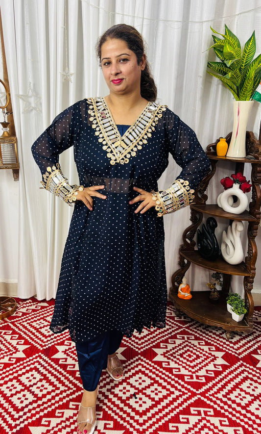 Polka Dot Embroidered Coord Set