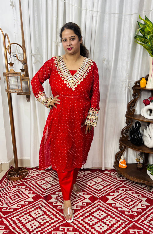 Polka Dot Embroidered Coord Set