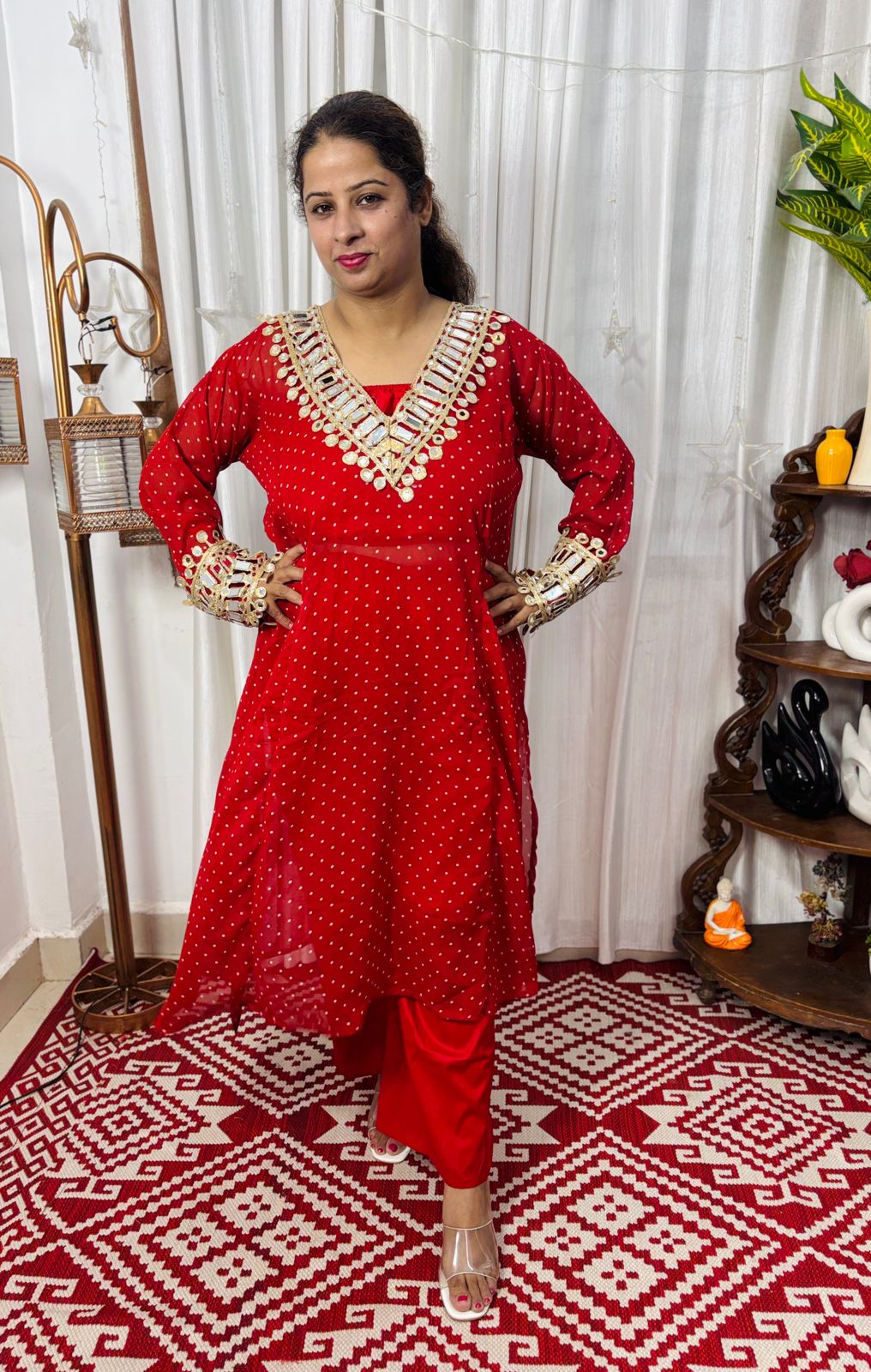 Polka Dot Embroidered Coord Set