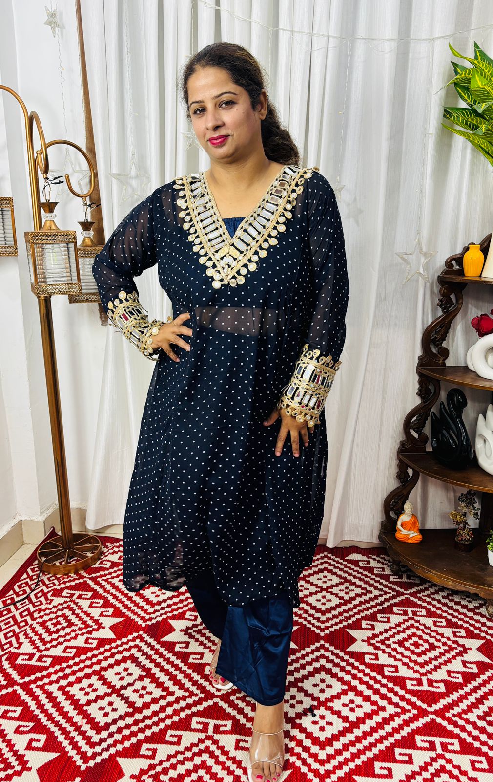 Polka Dot Embroidered Coord Set