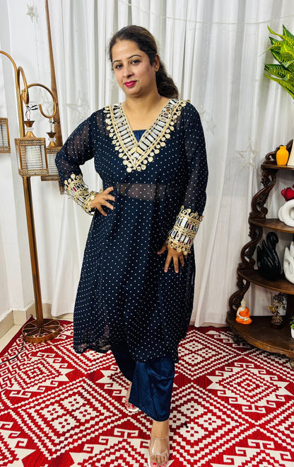 Polka Dot Embroidered Coord Set