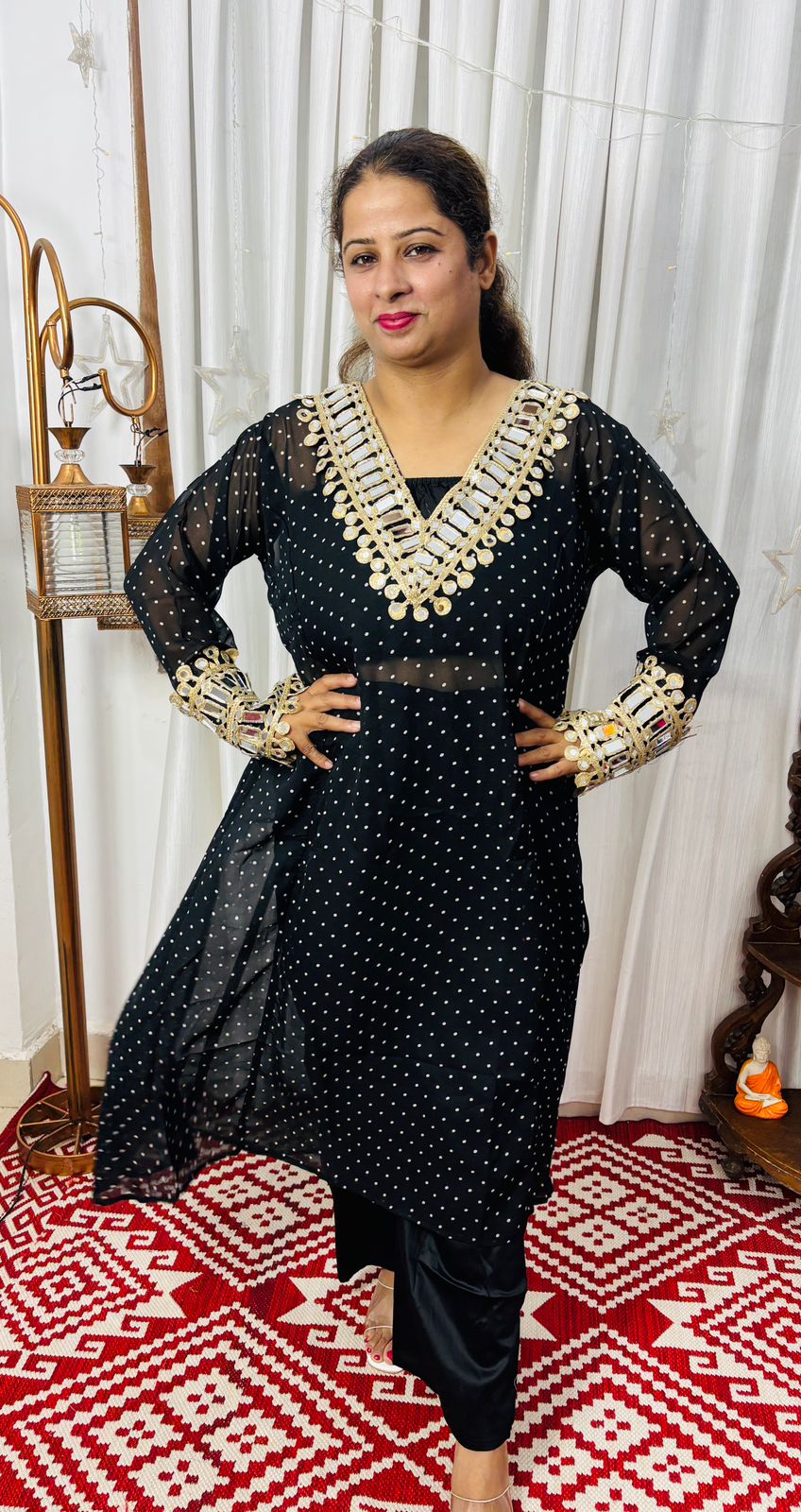 Polka Dot Embroidered Coord Set