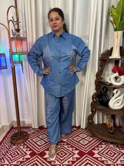 Stylish Denim Coord Set