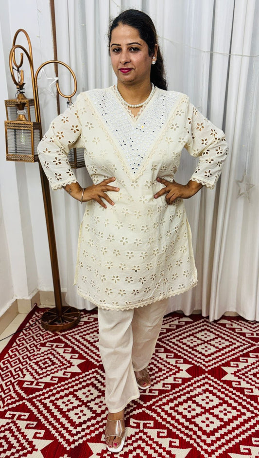 Desi Attire Cream Coord Set