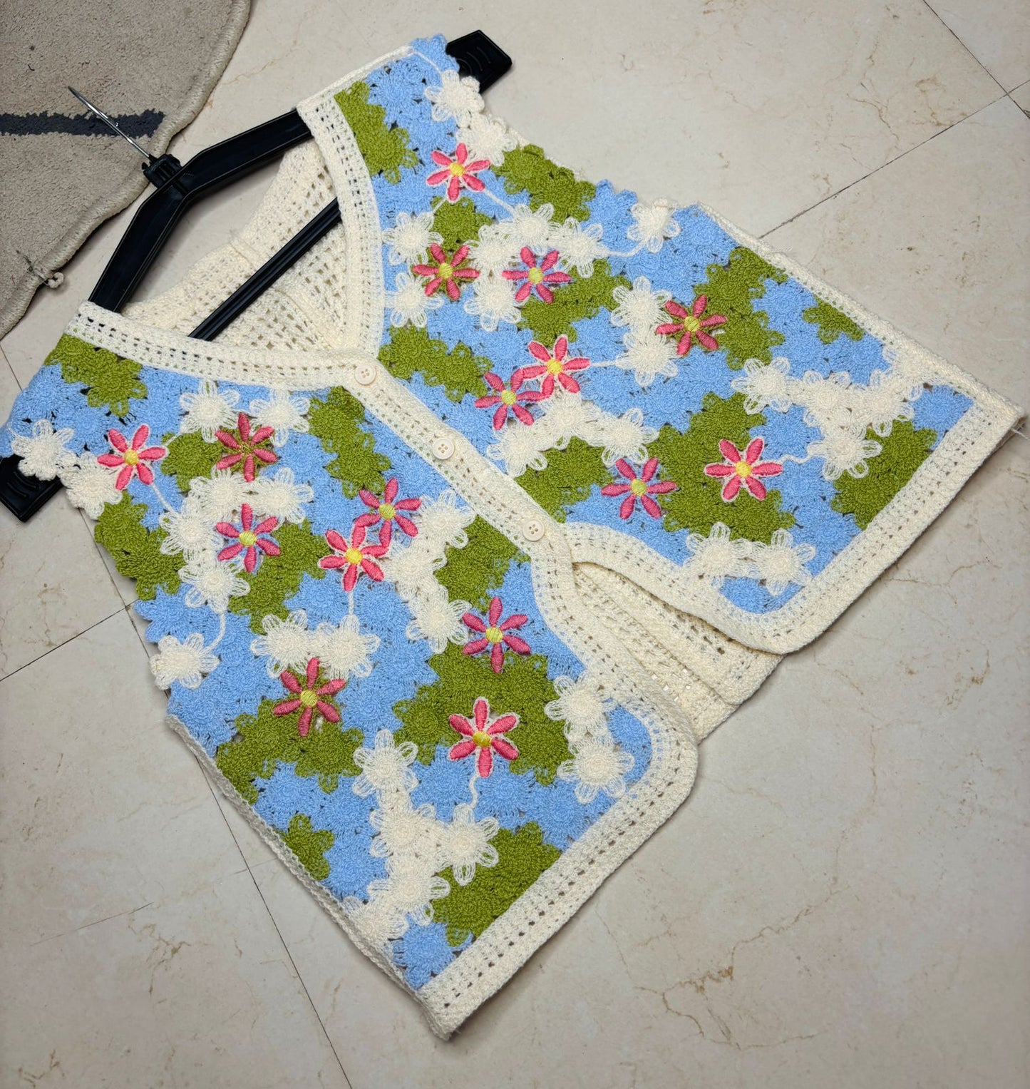 Striped Crochet Crop Top