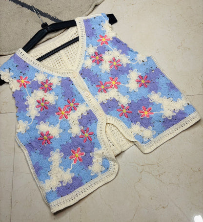 Striped Crochet Crop Top